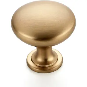 25 Pack 1-1/6 Inch Champagne Bronze Solid Zinc Kitchen Cabinet Pulls Drawer Knobs for Cabinet Hardware