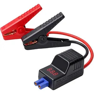 EC5 Smart Jump Starter Clamps, Heavy Duty Replacement Alligator Clips for 12V Portable Car Battery Booster, Universal for SUV/Truck/RV (LCD Screen)