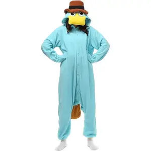 Platypus Onesie Adult Cosplay Costume Unisex Novelty One-Piece Pajamas Sleepwear for Men Women, platypus costume, Animal Onesie, Cartoon Character Costumes, Funny Animal Costumes, Animal Pajamas, Kigurumi AdultRAIMENTRY