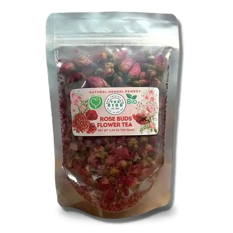 Organic Dried Rose Bud Loose Leaf Herbal Tea, Vitamin C-Rich Decaf Wellness Drink for Anxiety Relief, 2 Pack x 100g, Rosebuds, Rose Aroma