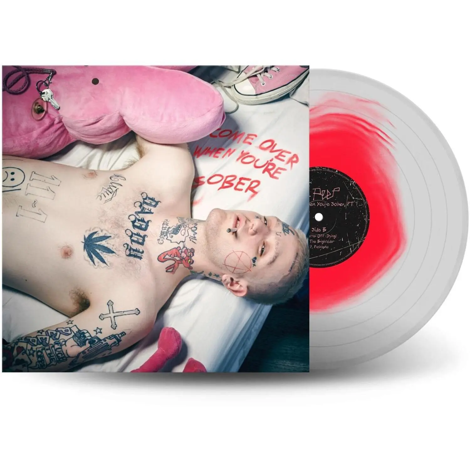 Lil Peep - Come Over When You're Sober, Pt.1 Full Album LP Long Play Vinyl Record, 2024 Release Clear-Pink Albums on Vinyl