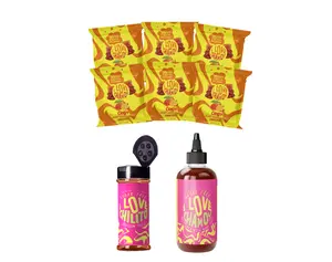 I Love Chamoy Candy Chilito Bundle - Healthy Low Sugar Chamoy Mango Candy - Sugar Free Chamoy - Low Sodium Chilito  - 6 Pack Candy - 1 Chamoy - 1 Chilito