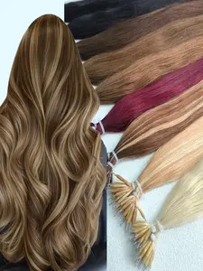 Nano Ring Human Hair Extensions, Silky Straight Microlink Nano Beads, Medium Length Wigs, Traditional Style, No Ca Prop 65 Re