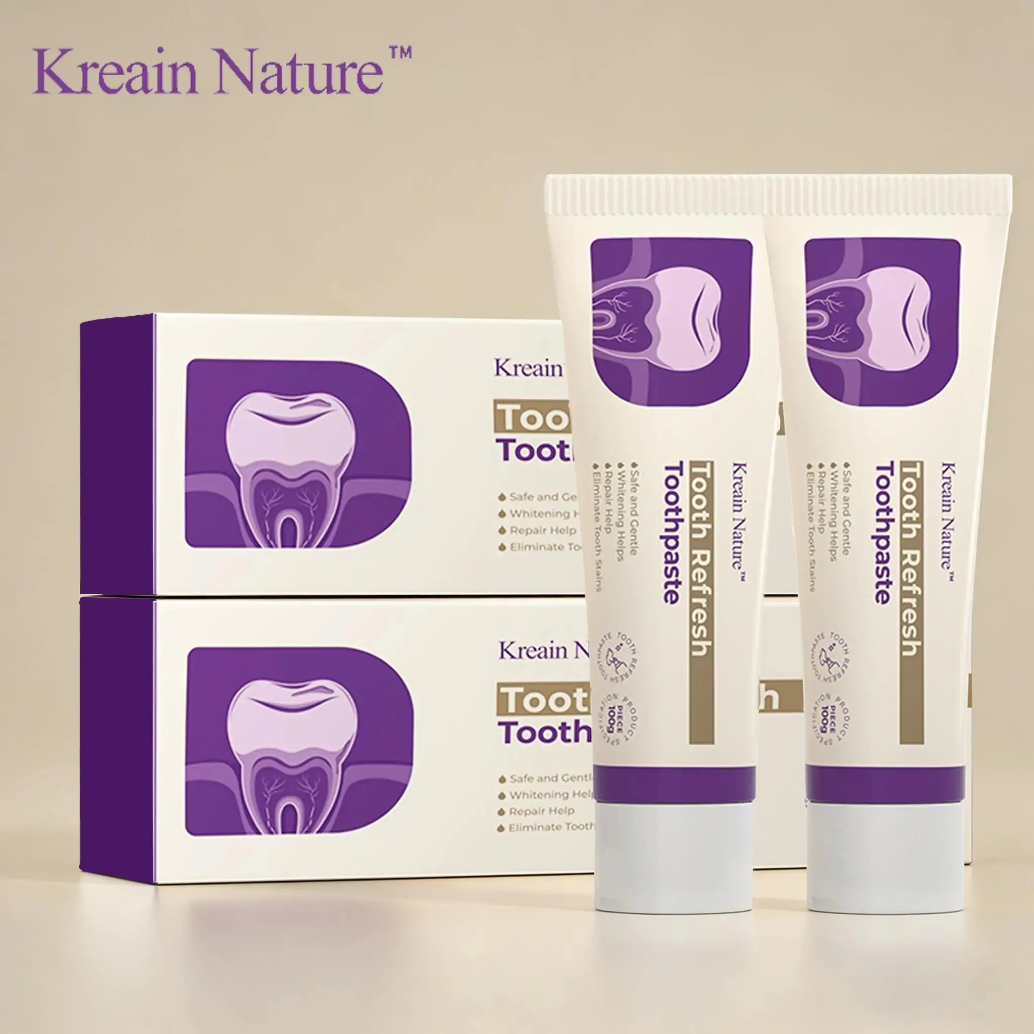Kreain Nature 6 Oral Care Toothpaste: All-day fresh breath, prevents tooth loss, natural ingredients, gentle care, cavity-fighting toothpaste Oral Care Product