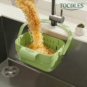 Foldable Kitchen Sink Drain Basket – Hands-Free Sanitary Design, Efficient Anti-Clogging Structure, No-Tool Installation, Slim Space-Saving Design, Easy to Clean & Low-Maintenance, Stainless Steel Anti-Clog Sink Strainer Kitchen Accessory