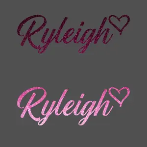 Cursive Name Decal - Personalized Name Decoration Glitter Sticker Decalae4