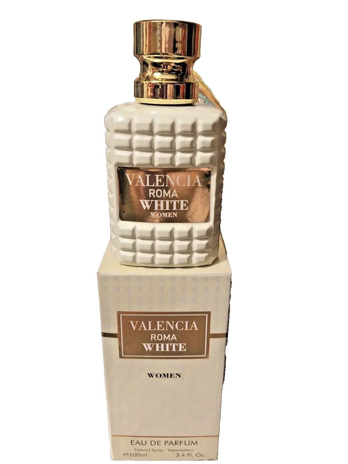 Royal Collection Valencia Roma White Eau de Parfum Spray for Women, 3.4 fl oz (100 mL)