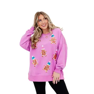 Gingerbread Cutie Sequin Sweatshirt