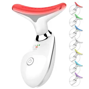 Multi-Light Face & Neck Massager, Red Light Therapy Facial Device for Lifting & Firming (White)