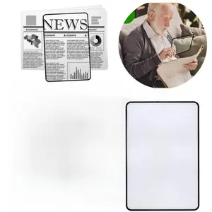 3x Full Page Magnifying Glass Reading Aid, Large Lens Page Magnifier, Ideal for Elderly Vision Assistance, Portable & Durable Design, Durable Plastic Frame, Office Desk Accessories