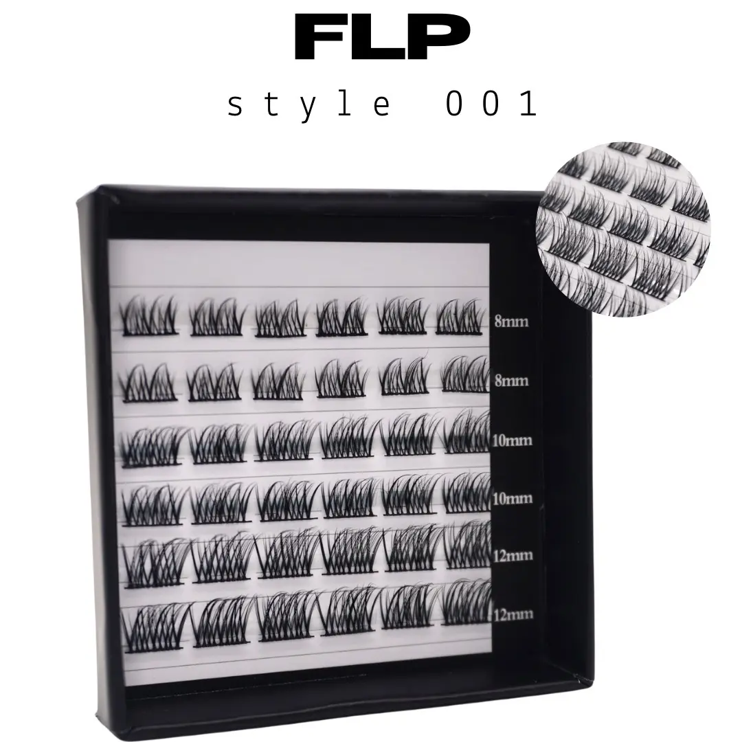 FLP - STYLE 001 - C Curl - Classic Look- DIY Eyelash Extension Clusters Eyelashes Extensions