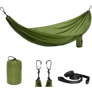 Hammock & Straps Combo - Portable Hiking and Camping Hammock with Straps Included - Travel Hammock for Camping, Hiking, Backpacking, a Festival, or The Beach