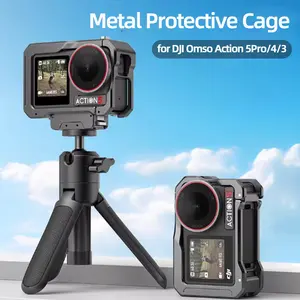 for DJI Omso Action 5Pro/4/3 Metal Protective Cage, Accessory, Photography Equipment for Outdoor Sports, Holiday Travel and Party, Quick Release Design | Camera Frame Protection | Photography Tools | Ideal Gift for Action 5Pro/4/3 Users