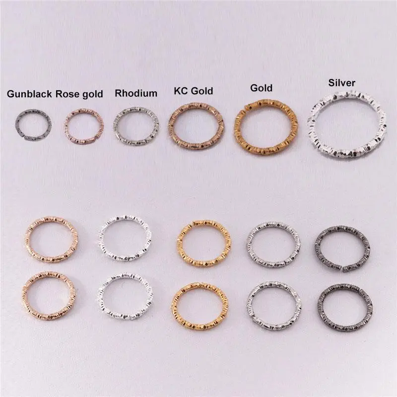 50-100pcs Silver Plated Round Jump Rings Twisted Open Split Rings jump rings Connector For Jewelry Makings Findings Supplies DIY