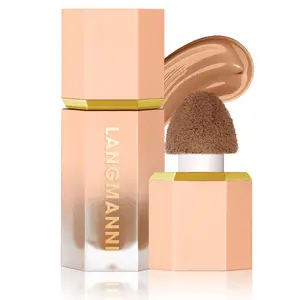 Highly Pigmented Liquid Contour - Built-in Sponge Tip Sculpted Complexion Wand Contour Long Lasting Natural Weightless Buildable Highlighters