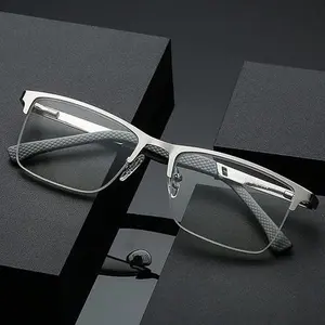 Reading Glasses for Men, Blue Light Blocking, Business Style, Senior Presbyopia Glasses +1.0 To +4.0