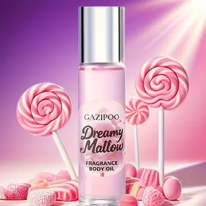 Ladies' Candy Marshmallow Perfume, Long-Lasting Fresh Fragrance, Non-Alcoholic Roll-On, Floral Fruity Sweet Scent, Cotton Candy Scent, Floral Scents Perfume, Enhances Confidence