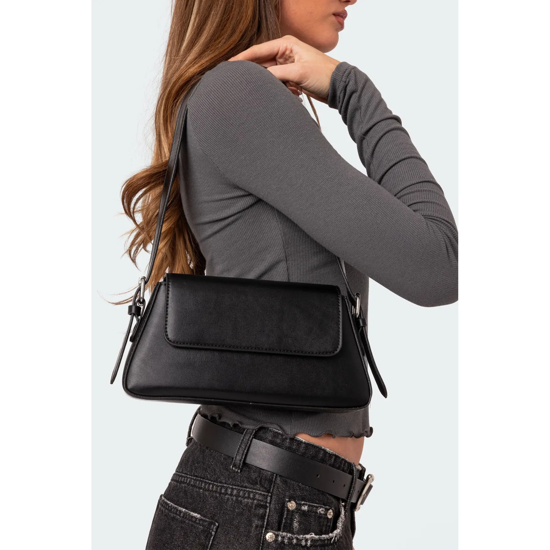 Leia Faux Leather Shoulder Bag