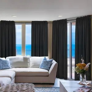 2025 New Jacquard Double Layer Room Curtain Modern Simple Design for Bedrooms & Living Rooms 2 Counts of 4 Curtains for Home Decor  Window Cover OEKO TEX 100%  with Stripes for Enhanced Privacy & Lighting Blackout