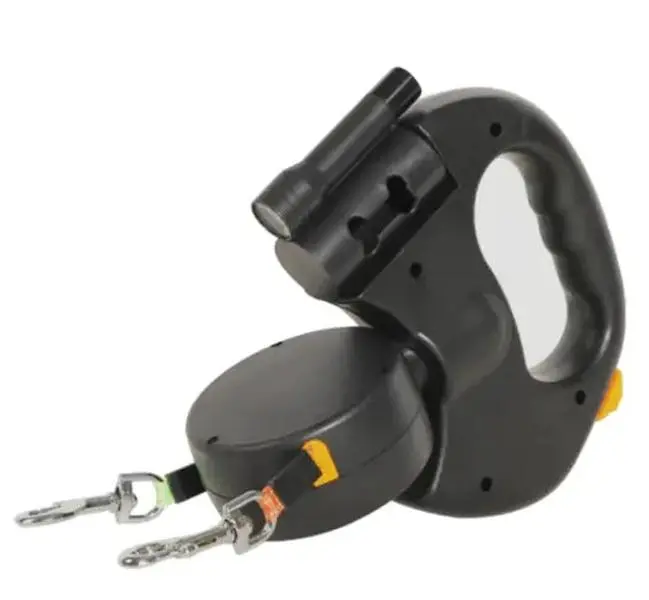 Automatic Telescopic Traction Rope with Light Retractable Dog Leash 3M Double-Head Design for Enhanced Visibility & Safety
