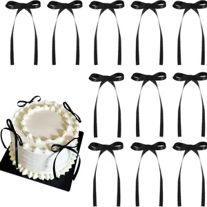 30pcs Ribbon Bow Cake Decorations, Elegant Party Supplies for Weddings, Birthdays, Christmas, Easter, Baby Showers, Graduations