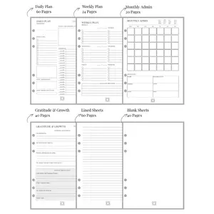 A5 Refill Pages Bundle | 244 Pages of Premium Planner Inserts for 6-Ring Binders
