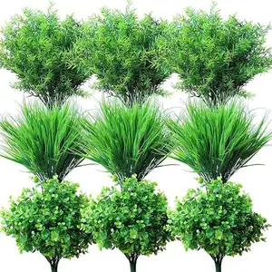 Artificial Plant, 12pcs/set Faux Plant, Decorative Fake Plant for Home Decor, House Plants Decor, Fake Plant for Outdoor & Indoor Desktop Decoration, Fruit, Artificial Boxwood Hedge, Artificial Shrubs