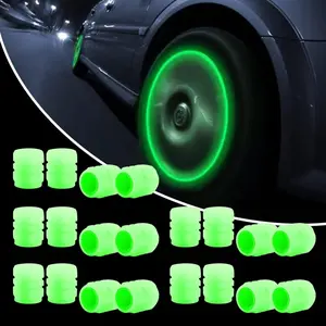 Tire Valve Cap Set, 2026 New Glow in The Dark Valve Caps, 20PCS Universal Fit Air Valve Caps for Cars, Trucks, Motorcycles, Bikes, Dustproof Valve Stem Covers for Outdoor Driving Enthusiasts (Green)