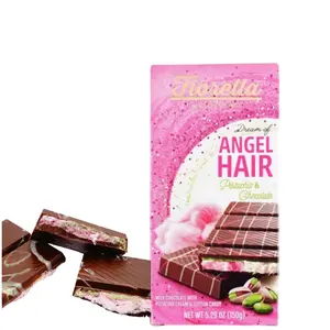 Fiorella Dubai Chocolate Dreamy Angel Hair Marshmallow Candy with Creamy Milk Chocolate & Crunchy Pistachios 5.29oz Filled with Luxurious Flavors