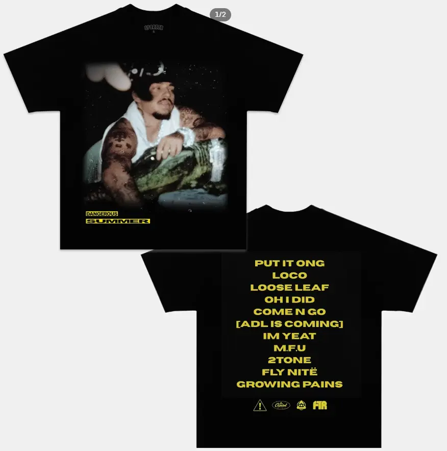 Yeat Dangerous Summer 2026 V3 Vintage T-Shirt, Retro Music Graphic Tee, Hip Hop Fan Shirt, Unisex Fashion