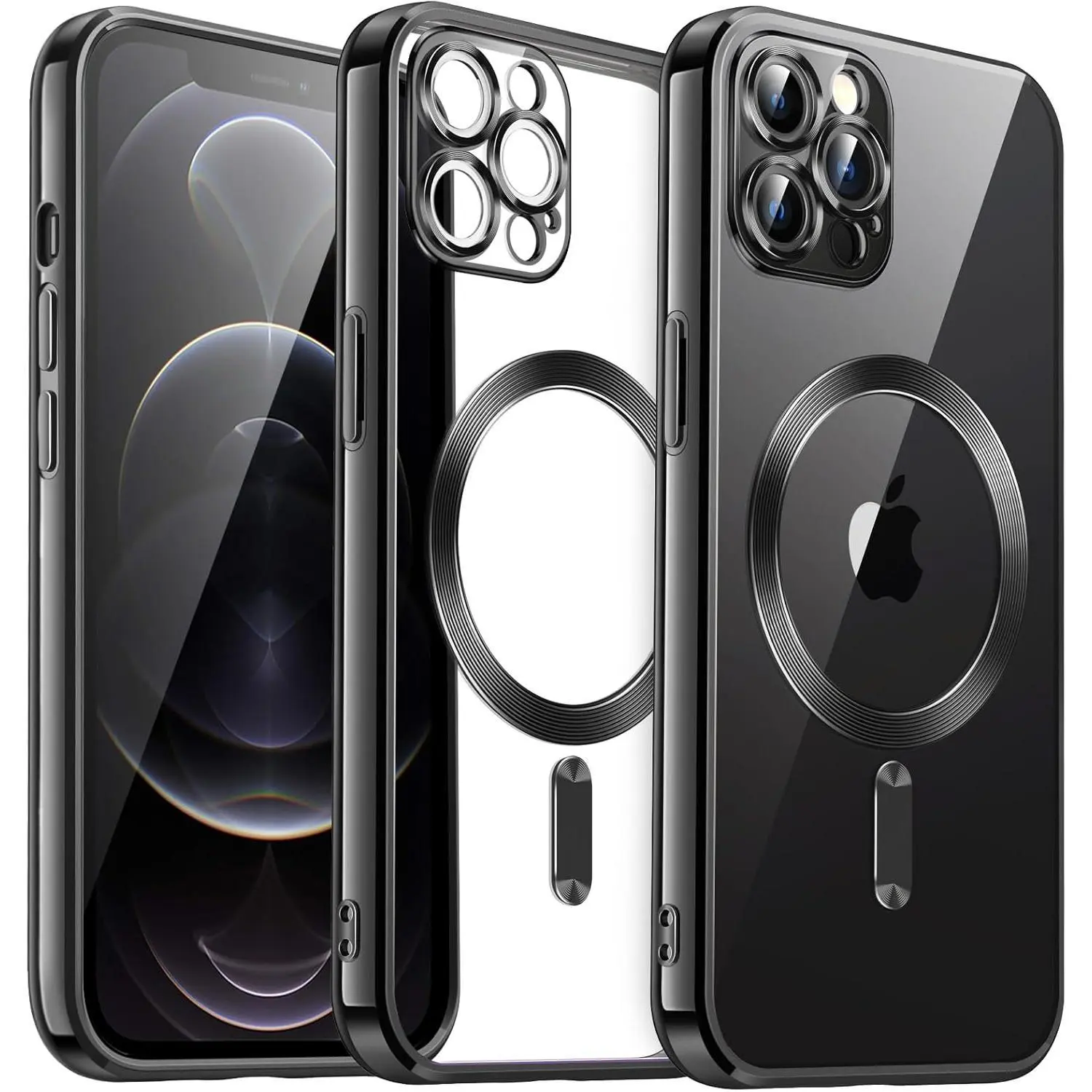 Magnetic Phone Case  for iPhone 17/16/15/14/13/12/11 Pro Max  Plus Pro,Full Lens Protection Shockproof Phone Case,Clear & Anti-Yellowing,Scratch-Resistant Soft case |   Built-in Magnetic Suction & Wireless Charging Compatible
