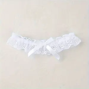 Lace Trim Princess Style Thigh Ring Garter Accessories Choker Leg Warmers Bridal Wedding Dress Leg Flower