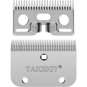 Horse Clippers Replacement Blades, Detachable Universal Blades for Professional Horse Grooming Clippers, Top and Bottom, Stainless Steel, 35-Teeth