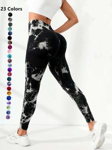 women's plain / tie dye print high waist sports leggings, gym leggings, skinny pants for workout running, women sport & outdoor clothing, yoga pants, workout clothes women, seamless yoga leggings