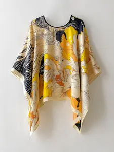 Elegant Goldfish Print Shawl, Vibrant Silk Scarf, Delicate Animal Shape Wrap, Perfect for All Seasons Travel