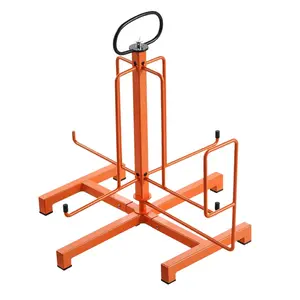 Single-Spool Cable Dispenser – Rust-Proof, Smooth Dispense, Tangle-Free Operation, Floor/Stud Mountable, Portable for Electrical Industrial Use