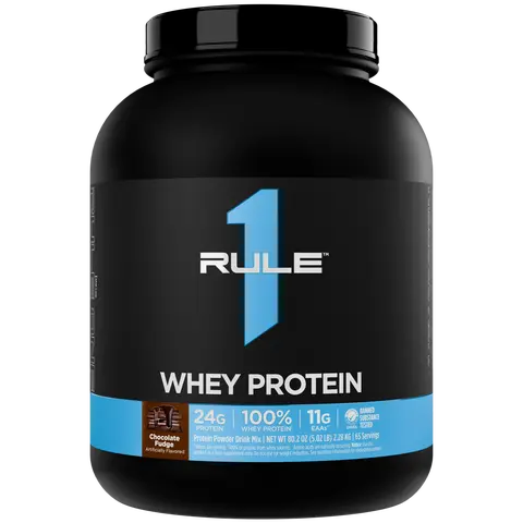 Rule 1 Whey Protein – 24g Fast-Acting Protein from All-Whey Sources with Naturally Occurring Essential Aminos & BCAAs for Muscle Recovery after Workouts or Anytime Use, 5 lb, Made in the USA