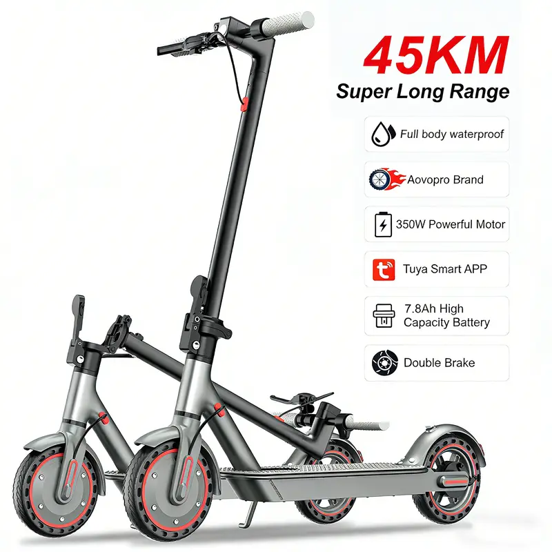 [Gift] Unisex Foldable Electric Commuting Scooter - 350W Motor, 19 mph Top Speed, 22 mi Max Range, 7.8ah High-Capacity Battery, Smart APP Control, 8.5-in Solid Tires, Dual Brake, 264 lbs Capacity, Smart Drive Scooters for Teens, Mobility Freedom