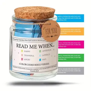 Set, The Hope Jar Bible Verses, Bible Verses In A Jar, Read Me When Bible Verses Jar, Glass Prayer Jar With 90 Coloring Scriptures, Prayer Jar Bible Jar Bible Verses For Emotions And Feelings