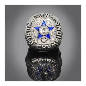 2025 Luxury Dallas Cowboy Ring for Men Women Punk Metal Crystal Five Pointed Star Rings