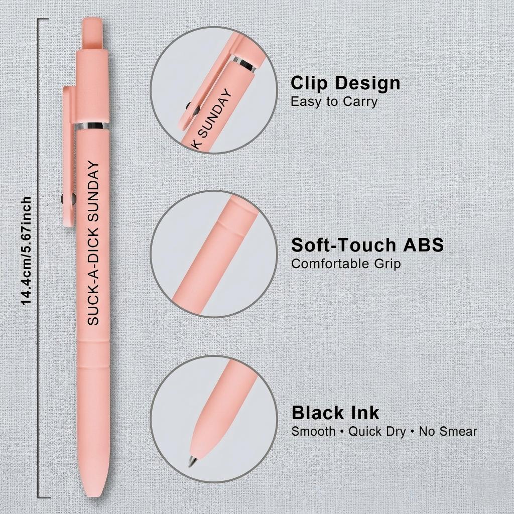 Sarcastic Daily Quote Pens (Set of 7) | Smooth Rainbow Gel Ink, Quick-Drying Novelty Pens for Office Decor & Gifts