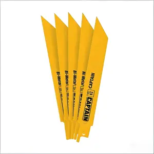 CAPTAIN Reciprocating Saw Blades, Straight Back, Bi-Metal, 6-Inch 24 TPI, 5-Pack