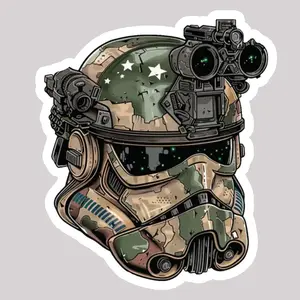 Clone Trooper Tactical Helmet Sticker - Perfect for Gear & Laptops