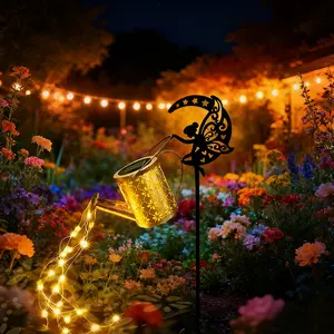 Solar Watering Can Light Outdoor Waterproof Hanging Irrigation Bottle, Garden Decorative Lighting, Solar Garden Lights, Light Sensor, Easy Installation, Suitable for Gardens and Courtyards