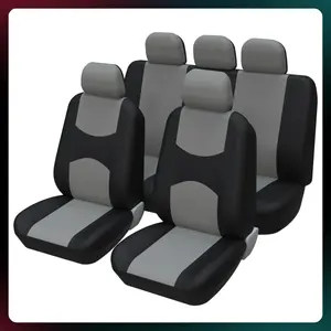 Breathable Polyester Car Seat Covers Universal for 5 Seats, Soft Cloth Full Set Car Seat Protectors for Front & Rear Seats, Fits Most Cars SUVs Trucks Vans, Multi-Color Design, Airbag Compatible, Car Interior Accessories