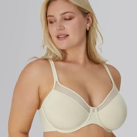 Bali Underwire Bra One Smooth U Ultra Light Comfortable Fit Everyday Support Breathable Smooth T-Shirt Bra Design Convertible Straps Women's Df3439
