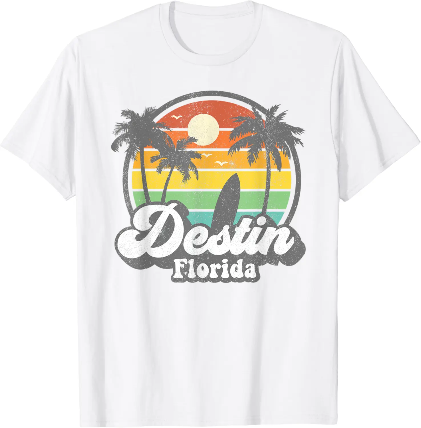 Vintage Destin Florida Beach Surfing Retro 70s Surf Gift T-Shirt - Nicolekhach Shop 72B08Q9M1LXX