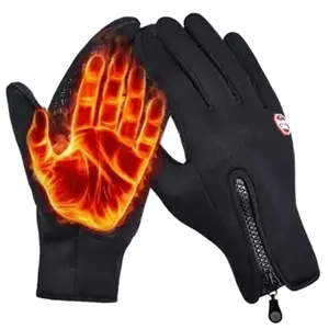Outdoor Winter Gloves, Cycling Fleece Warm Gloves Touch screen and Windproof Full-Finger Gloves for Travel, Sports, and Daily Activities, Thermal Gloves Chrismas Gifts