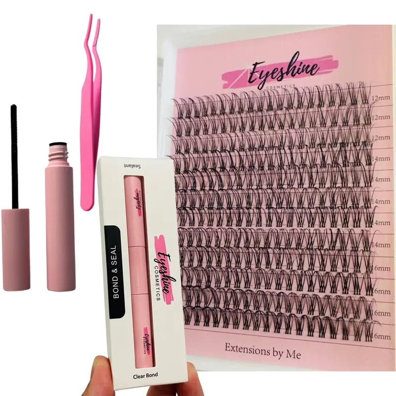 Eyeshine Sweet (black 12-16mm) lashes includes Clear Bond and Seal, tweezer and Oil remover