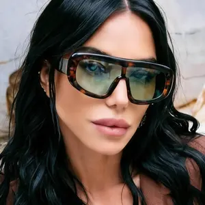 Oversized Shield Sunglasses - Bold Textured Frame with Futuristic Top Bar, Chunky Temple Arms, UV400 Protection Shades Perfect for Avant-Garde Street Style and Bold Fashion Statements